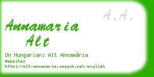 annamaria alt business card